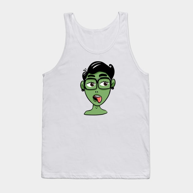 handsome alien Tank Top by Monouniquees